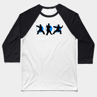 Tai Chi Poses Silhouettes Baseball T-Shirt